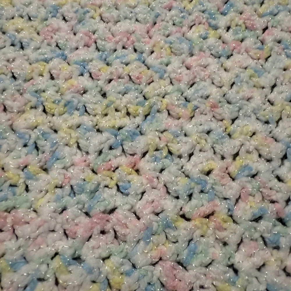 Homemade crocheted afghan baby Crib blanket‎ 36